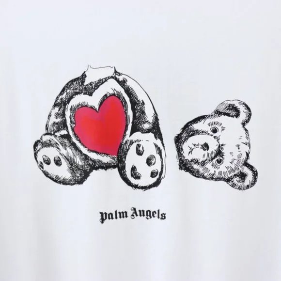 PALM ANGELS White Print Short Sleeve T-shirt - Picture 3 of 8